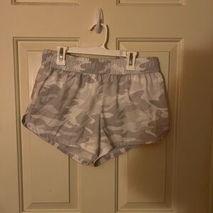 DSG Light Gray Camo Women's Athletic Shorts